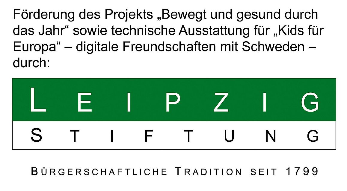 Logo der Leipzig Stiftung mit den geförderten Projekten